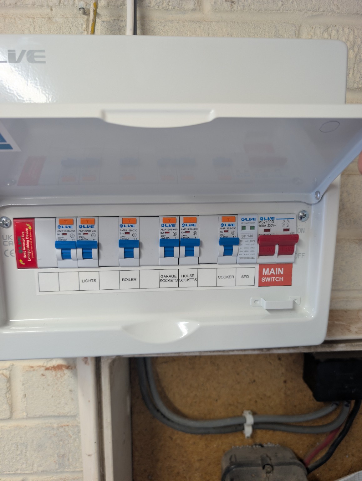Completed consumer unit upgrade in Perton